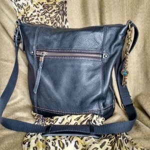 The Sake black leather crossbody bag
